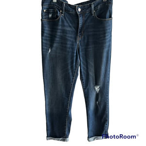 Levi Strauss & CO modern slim cuffed jeans some distressing